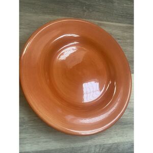 CORSICA HOME Hand Painted Hand Crafted Large 11 1/4" Orange Dinner Serving Plate